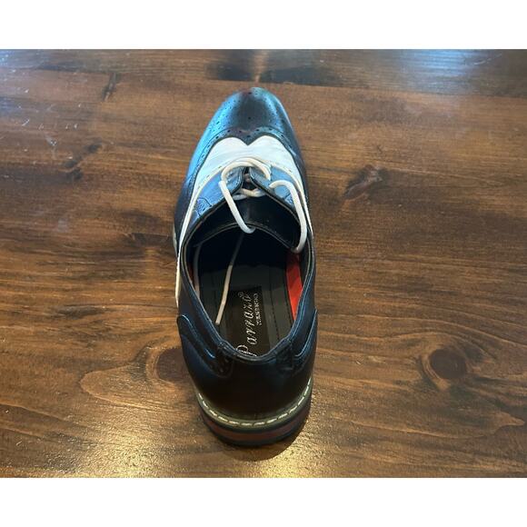 Parrazo Wingtip Oxfords Black Leather Single Left Shoe Only Amputee Men Sz 8.5 - Picture 3 of 7